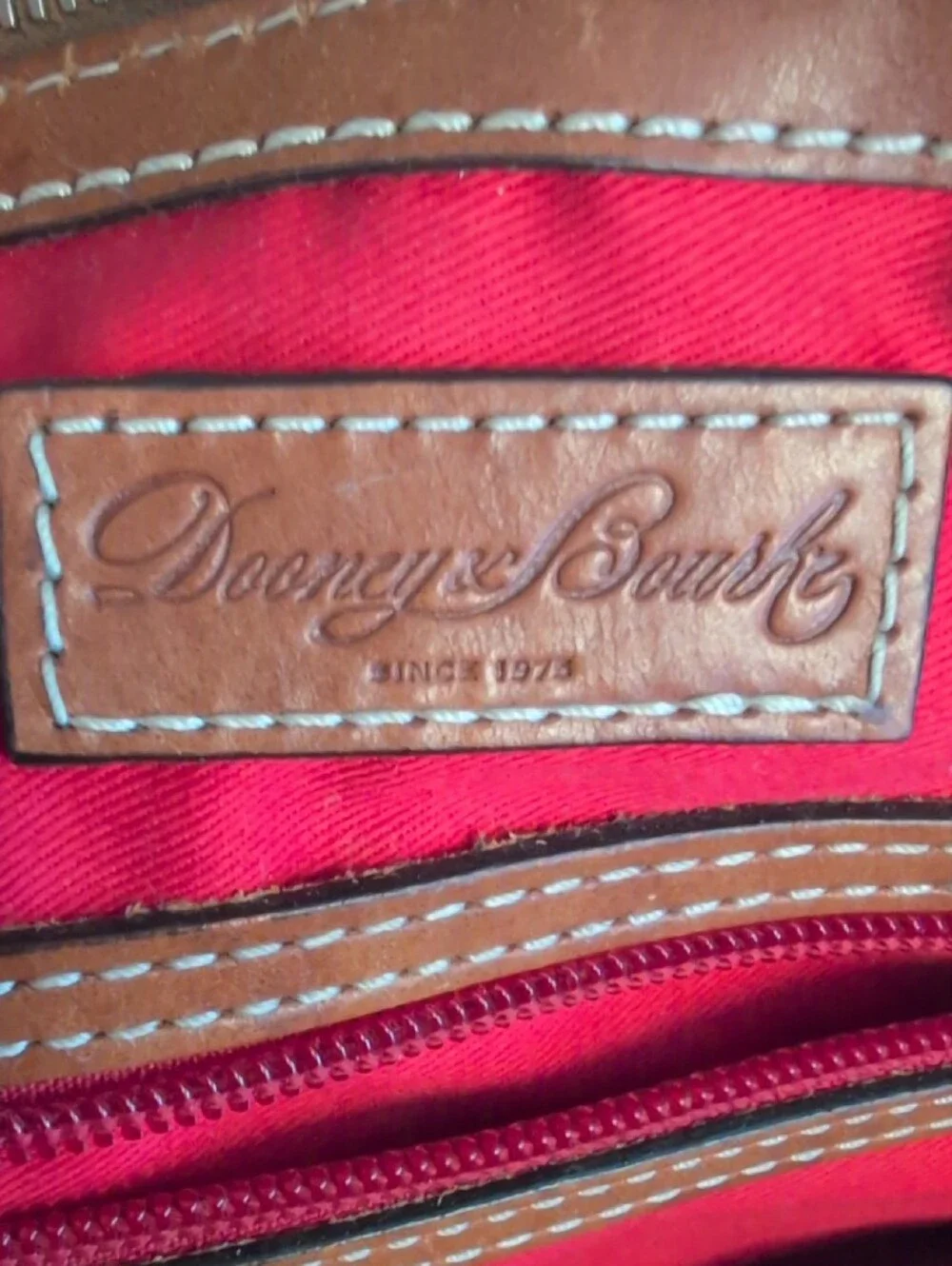 Dooney & Bourke Zip Zip Pebbled Grain Leather Dome Satchel w/Dustbag   868A